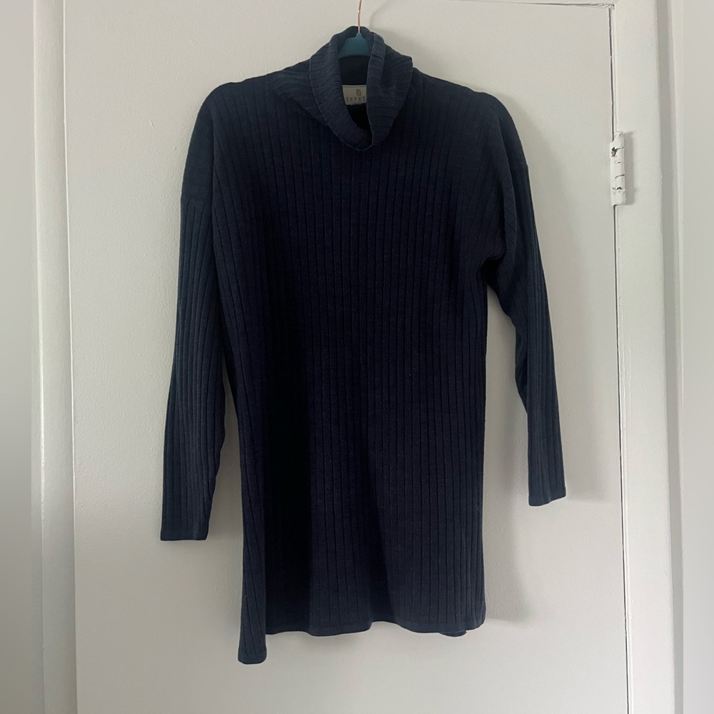 Express Charcoal Ribbed Turtleneck Sweater